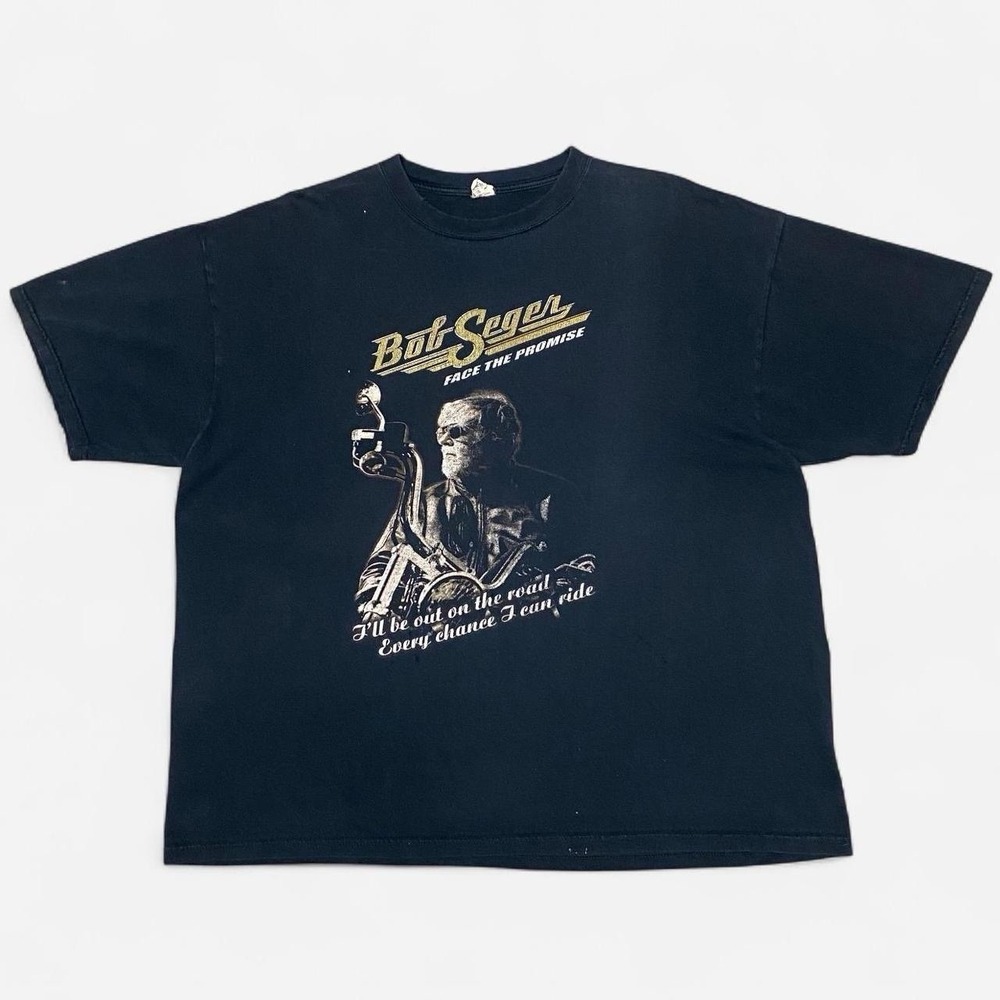Vintage Bob Seger face the promise black tour Tshirt